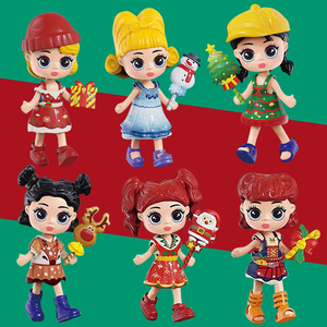Jinying 2025 Muñecas de Vestir con Temática Navideña, Mini, Populares, con Accesorios, Juguete de Simulación para Niños, Regalo Festivo para el Hogar - Product Image 2
