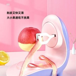 Éplucheur de pommes électrique multifonctionnel, éplucheur de fruits automatique pour usage domestique, violet - Product Image 1