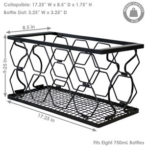 小さなカウンタートップワインラック-キッチンやバー用の金属製折りたたみ式ワインスタンド - Product Image 4