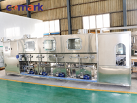 Ligne de production de remplissage d'eau de 5 gallons 150BPH-2000BPH, machine de lavage, remplissage et bouchage de barils pour usine d'eau potable en bouteille