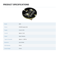Module de capteur magnétique à effet Hall OH34N, sortie à collecteur ouvert 3,3V 5V pour la détection de vitesse et de position Arduino