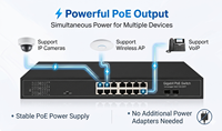 Switch Gigabit PoE 16 Port Grosir dengan 2 Uplink SFP, Anggaran Daya 300W, VLAN QoS Terkelola L2 untuk CCTV & AP Nirkabel