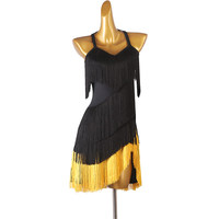 Robe de danse latine sans dos standard 2026 pour femmes - Tenue professionnelle pour la pratique et la compétition