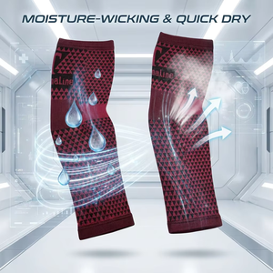 Genouillère de compression en polyester tricoté, épaisse, flexible, magnétique à la tourmaline, légère, pour protection professionnelle, vente en gros - Product Image 6