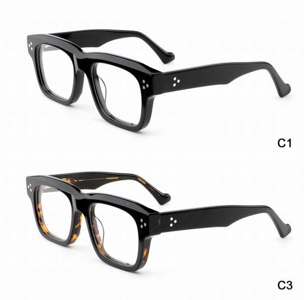 2026 High Quality Brand Thick Acetate Frame Square Optical Frame Vintage Acetate Frames Italy Design