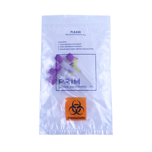 Disposable Red 95Kpa <strong>Laboratory</strong> Ziplock Specimen Biohazard Plastic <strong>Bags</strong> With Pouch