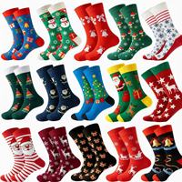 Vente en gros de chaussettes de Noël en coton tricoté personnalisées pour femmes, fantaisie et originales