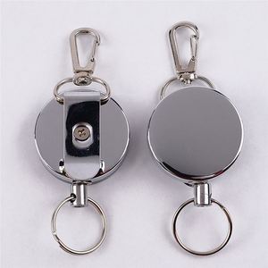 Resilience Steel Wire Rope Elastic Keychain Recoil Sporty Retractable Alarm <b>Key</b> Ring Anti Lost Yoyo Ski Pass ID Card - Product Image 2
