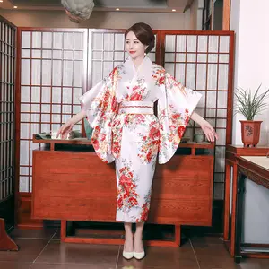 Yukata Donne Personalizado Mujer Kimono di Stampa Personalizzata Estate Giapponese Khach San Baiu Tradizionale Delle Donne Yukata Vestito Con Obi