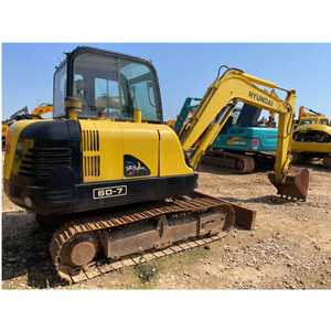 Excavadora de Cadena Hyundai 60 Usada Original de 6 Toneladas, Excavadoras de Orugas Hyundai 60 de Segunda Mano para Maquinaria de Construcción - Product Image 3