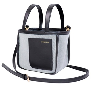 Sac fourre-tout écologique SENDA Simple Vintage pour femme, fermeture ouverte, deux poignées, bandoulière amovible, 1-1,9 L, en toile à lettres - Product Image 6