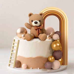 Set <span class=keywords><strong>de</strong></span> Decoración para Pastel <span class=keywords><strong>de</strong></span> Baby Shower con Osito <span class=keywords><strong>de</strong></span> Peluche, Arcoíris, Escalera <span class=keywords><strong>de</strong></span> Globos, Letras Doradas, Artículos para Fiesta <span class=keywords><strong>de</strong></span> Género Neutral - Product Image 2