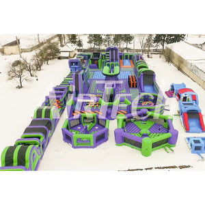 Château gonflable de défi de trampoline d'amusement de parc de ninja gonflable commercial géant portatif - Product Image 4