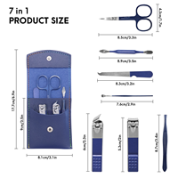 Ensemble de coupe-ongles Gmagic 7 en 1, kit professionnel de manucure et pédicure, kit de soin des cuticules avec boîte