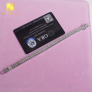<span class=keywords><strong>Bracciali</strong></span> di Gioielleria alla Moda in Argento <span class=keywords><strong>925</strong></span>, Bracciale Tennis Hip Hop per <span class=keywords><strong>Uomo</strong></span> e Donna, Doppio Strato 3MM con Diamanti Moissanite VVS - Product Image 5