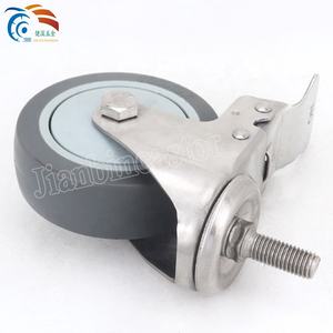 Neues Edelstahl-Schwenkrad 75mm 3 Zoll Industrielles TPR-Lenkrolle mit Bremse - Product Image 5