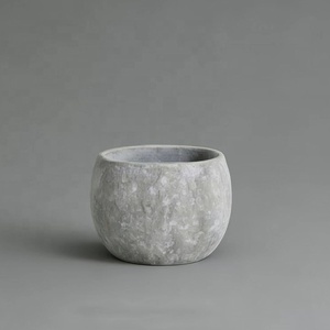 Pot de fleurs en ciment simple de style nordique, rond, <span class=keywords><strong>pour</strong></span> intérieur et extérieur, écologique, <span class=keywords><strong>pour</strong></span> villa, terrasse, jardin et hôtel - Product Image 6