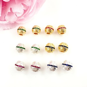 Lisheng Jewelry 14K Gold Color Preserving Loose <b>Beads</b> Zircon Spacer DIY Bracelet Necklace Accessories Bag Wholesale - Product Image 3