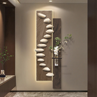 Peinture décorative murale rectangulaire Shilai Run Stone, design moderne et épuré, pour entrée haut de gamme et couloir.