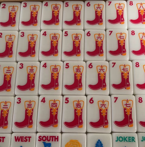 Mahjong de luxe moderne américain en acrylique rose, 160 tuiles, couleur personnalisée, durable, écologique, pliable, portable, peint à la main, pour l'intérieur - Product Image 1