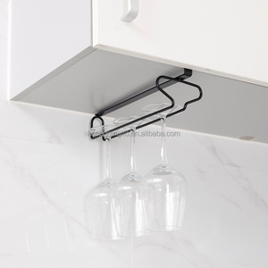 Bar di bawah kabinet rak gantung cangkir anggur kaca gelas Stemware Goblet Organizer penyimpanan pemegang rak gantungan di bawah kabinet - Product Image 6