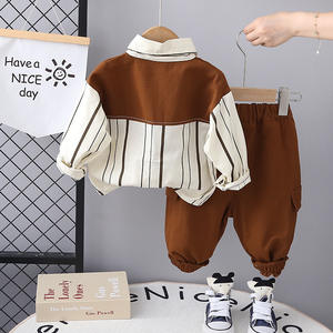 Costumes pour bébé garçon Printemps et automne 1-5 ans Chemises pour enfants Culottes en coton Ensemble deux pièces pour bébé Vêtements pour enfants - Product Image 6