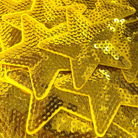 En gros, Patch étoile à paillettes marron, brodé, à cinq branches, en feutre non tissé, thermocollant pour vêtements, sacs et chaussures
