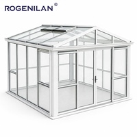 Rogenilan - Solárium de Aluminio Personalizado con Vidrio Bajo Emisivo, Solárium Independiente con Doble Acristalamiento Templado para Patio
