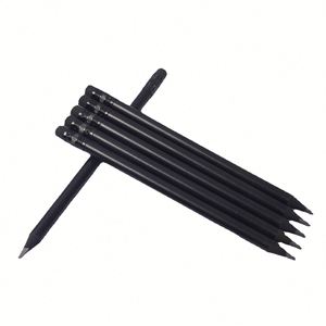 Crayons à dessin noirs en graphite 2B Hb en bois de qualité supérieure, personnalisables en gros, avec gomme, certifiés EN71 pour les enfants à l'école - Product Image 1