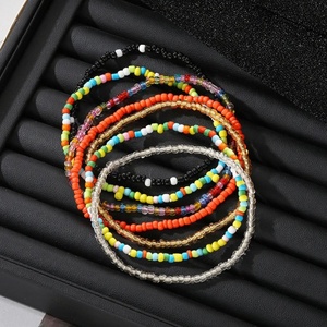 Custom Jewelry Waterproof New Fashion Jewelry Boho Colorful Bead <b>Beaded</b> <b>Anklets</b> for Women Jewelry Making - Product Image 4