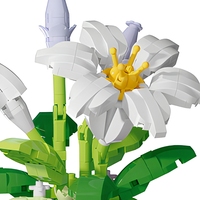 Ensemble de blocs de construction de plante en pot de lys de Concord, 260 pièces, modèle de fleur en plastique ABS, décoration de bureau, jouet DIY pour les enfants de 8 à 13 ans