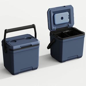 Custom Modern Portable 18L PP Plastic Wheeled <b>Ice</b> <b>Cooler</b> with Handle Pull Rod for Outdoor Picnic Food & Cans - Product Image 6