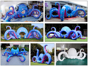Cabina <span class=keywords><strong>de</strong></span> DJ Inflable con Forma <span class=keywords><strong>de</strong></span> Pulpo para Bingo, Conciertos, Carnavales, Escenarios, Iluminación LED, Decoración con Pulpo Inflable para Escenarios - Product Image 4