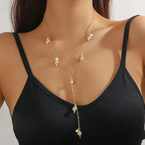 Mode Kalung Hati panjang emas perhiasan kalung Jwelries untuk wanita grosir N97151 - Product Image 3