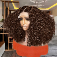 2026 nuevo SDD Raw vietnamita birmano peluca rizada cabello humano sin pegamento 13X4 13X6 HD 300g Peluca de cabello humano con frente de encaje marrón