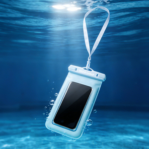 เคสโทรศัพท์กันน้ำ TPU IPX8 แบบใส พร้อมสายคล้องและฟังก์ชั่นลอยน้ำ - Product Image 1