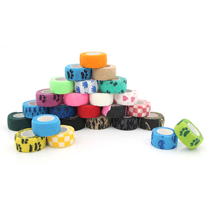 2.5cm * 4.5m personnalisé imprimé couleur élastique adhésif Bandage Wrap tissu non tissé respirant cohésif Bandage doigt <span class=keywords><strong>bande</strong></span> - Product Image 4