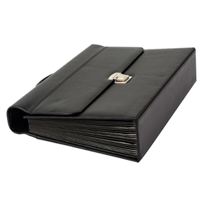 HBD108 Negro Marrón, Logotipo Personalizado, Maletín con 21 Compartimentos y Múltiples Divisiones para Documentos - Product Image 1