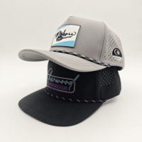 Gorra de golf deportiva Oxford Dobby de 5 paneles al por mayor, estilo vintage con cuerda, MOQ bajo, OEM, visera plana retro, equipo deportivo de alto rendimiento