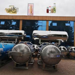 Autoclave industriel pour bouteille en verre Machine de stérilisation de jus de fruits Stérilisateur à pulvérisation d'eau à porte unique - Product Image 4