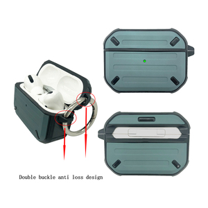 Meilleures ventes Étui à armure d'épée Étui de protection robuste avec porte-clés Étui antichoc pour Airpod <span class=keywords><strong>Pro</strong></span> Cover - Product Image 5