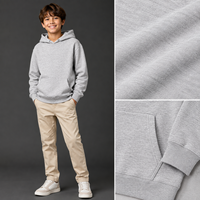 Sweat-shirt à capuche unisexe pour enfants, 300 g, 100 % coton éponge, coupe décontractée/oversize, logo personnalisé, impression sérigraphique DTG