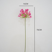 Hochwertiges Europäisches 3D-Gedrucktes Geprägtes Muster Seiden-Kunstblumen-Agapanthus Tischdekoration für Hochzeit und Heim
