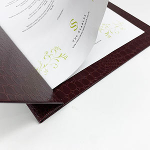 Cubierta de Menú de Cuero Personalizada con MOQ Bajo, Libro de Cócteles de Cuero con Encuadernación con Tornillos, Carpetas de Menú para Restaurante - Product Image 5