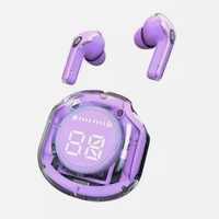 Casques sans fil supra-auriculaires haut de gamme avec affichage numérique transparent, écouteurs sportifs TWs style Mech Air39, étanches IPX-6, 200-500 mAh, 3-5