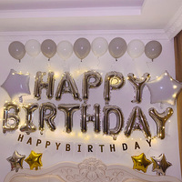 Ballon de fête en feuille d'aluminium métallisé or rose de 16 pouces, lettres individuelles de l'alphabet pour décoration de joyeux anniversaire, vente en gros
