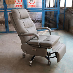 Chaise de bureau à dossier haut avec repose-pieds chaises <span class=keywords><strong>fauteuil</strong></span> ordinateur pivotant luxe patron exécutif chaises de bureau en cuir - Product Image 5