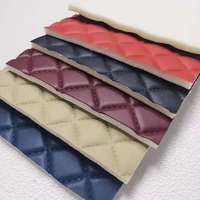 Tissu en Faux cuir PVC personnalisé, tapisserie synthétique molletonnée, pour canapé, housse de siège de voiture, broderie personnalisée