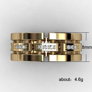 Anello Unisex Stile Punk, Gioiello di Moda Scintillante, Vendita all'Ingrosso - Product Image 5