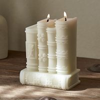 Buchförmige Kerze für Aromatherapie, Sojawachskerze für Heimdekoration, Wohnzimmer- und Badezimmerdekoration, DIY-Buchkerze
